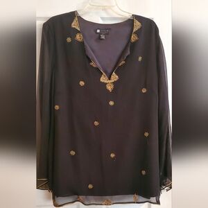 Carole Little fancy tunic Sz 1X